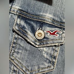 Hollister Denim Distressed Vest